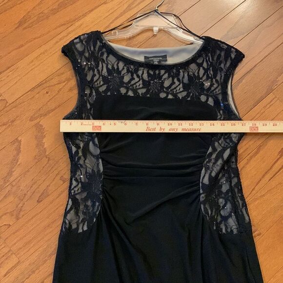 R&M Richards size 12 Petite sleeveless black formal dress - Picture 9 of 9